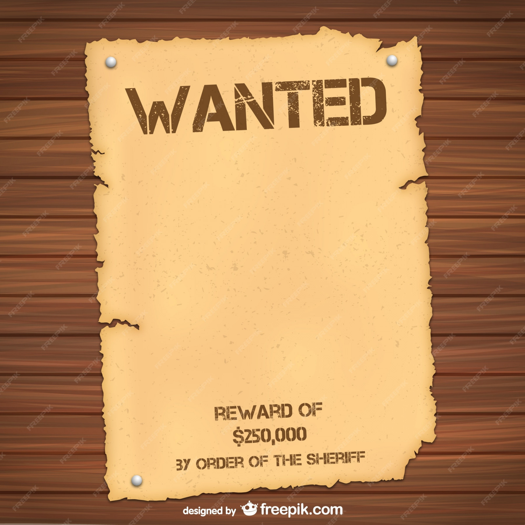 Premium Vector  Wanted poster template