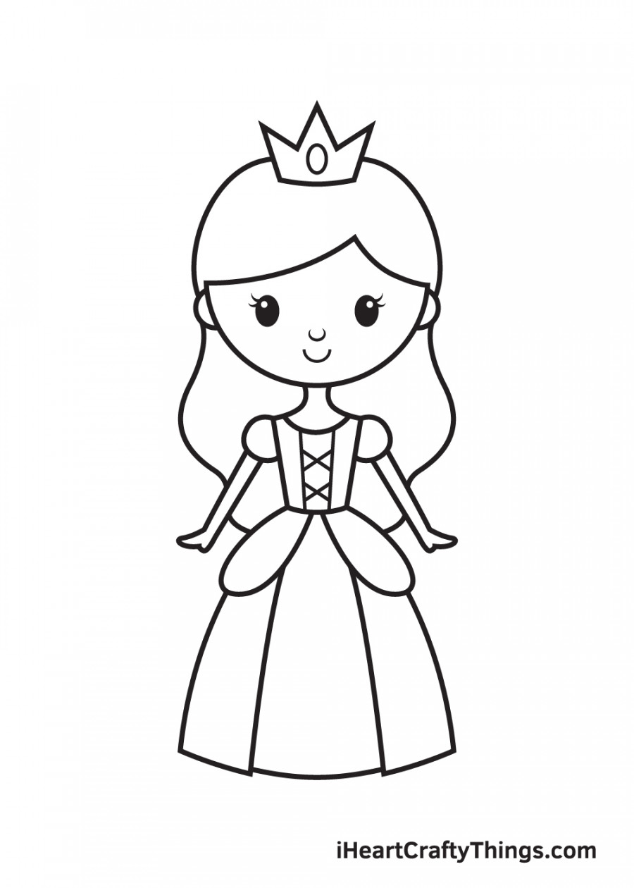 Princess Drawing — How To Draw A Princess Step By Step