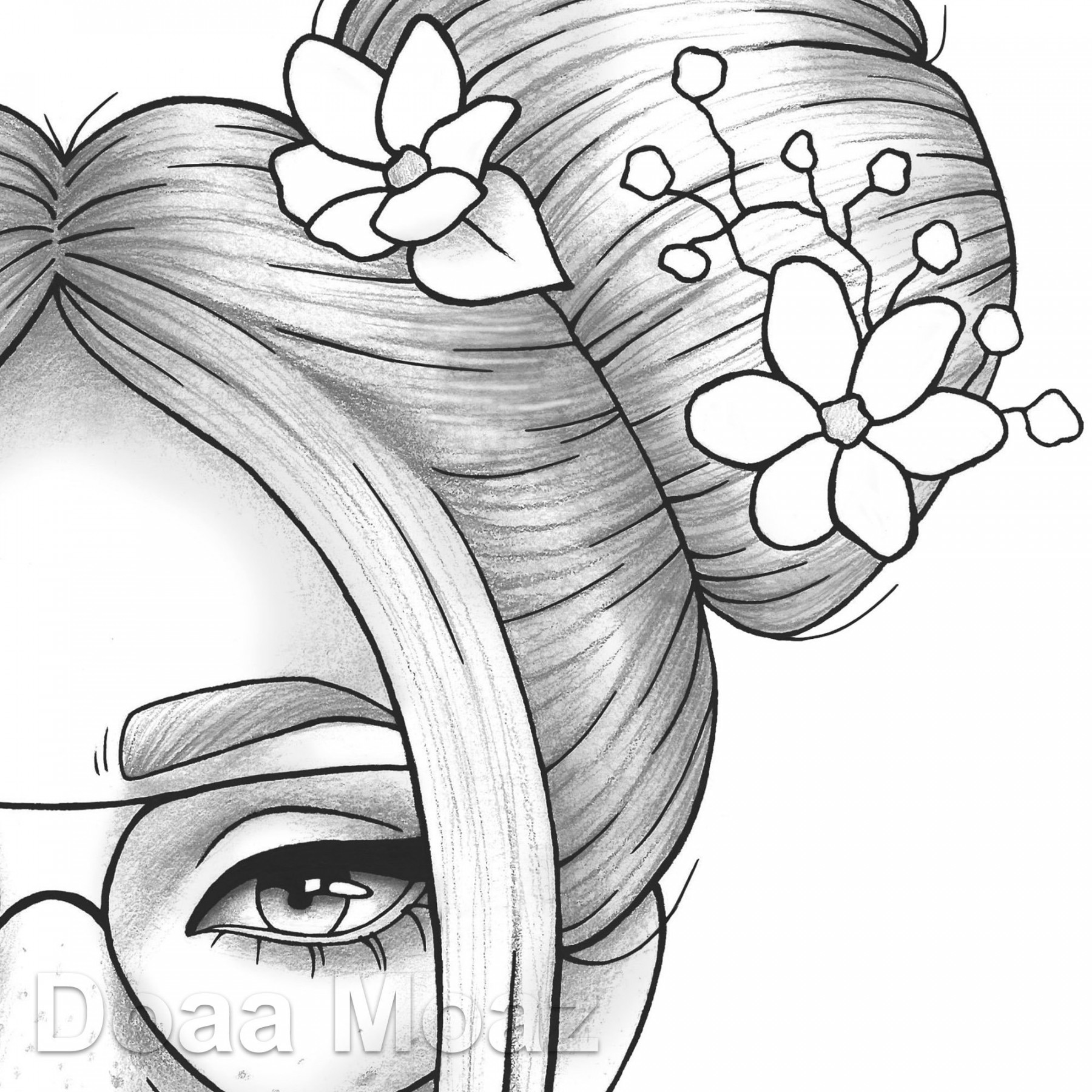 Printable Coloring Page Girl Portrait and Clothes Colouring - Etsy