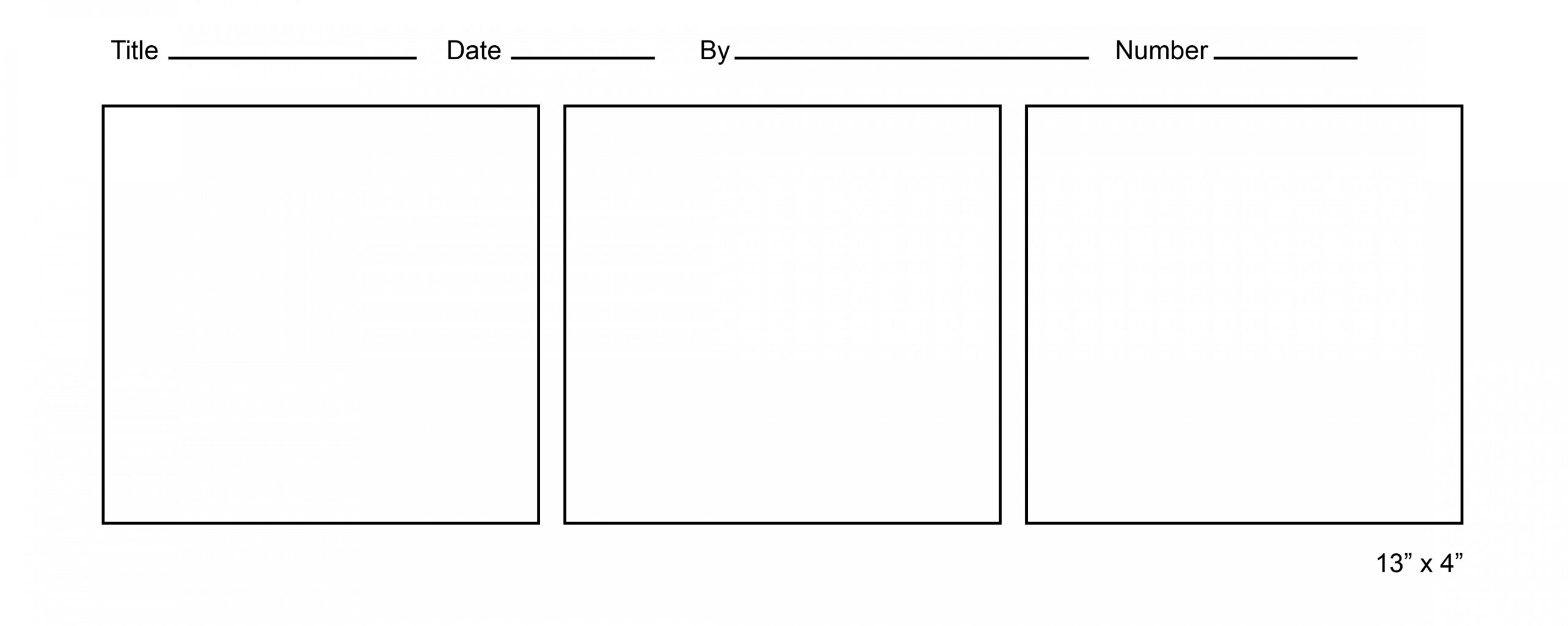 Printable Comic Strip Template – Tim