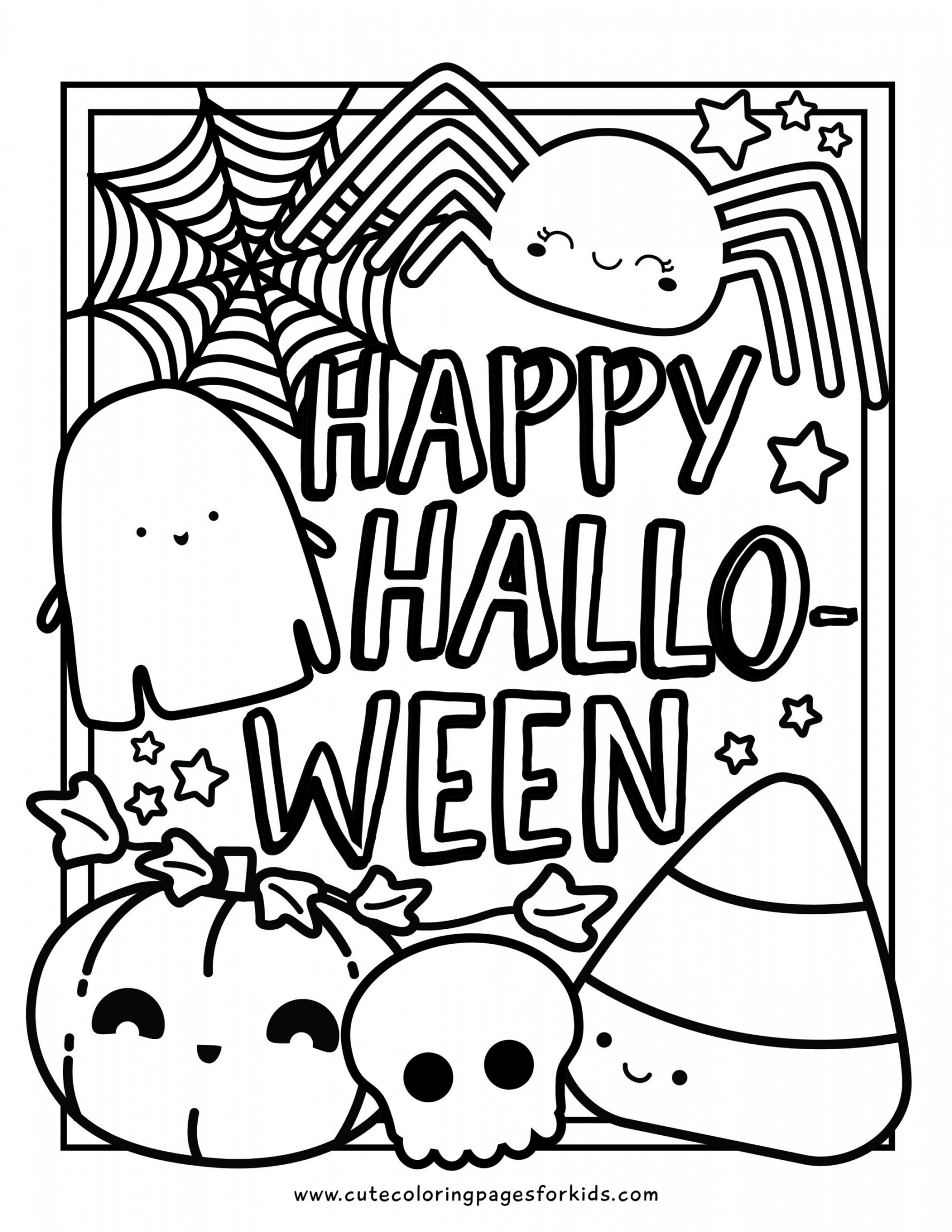 Printable Halloween Coloring Pages: Download All  PDFs - Cute