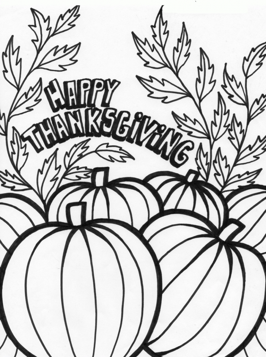 Printable Thanksgiving Coloring Pages Pumpkins  Free thanksgiving