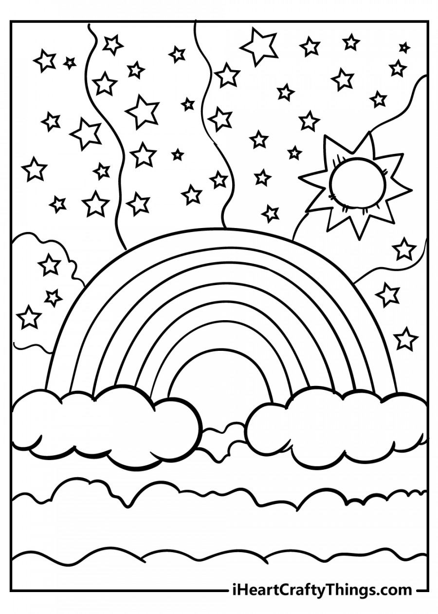 Rainbow Coloring Pages (% Free Printables)