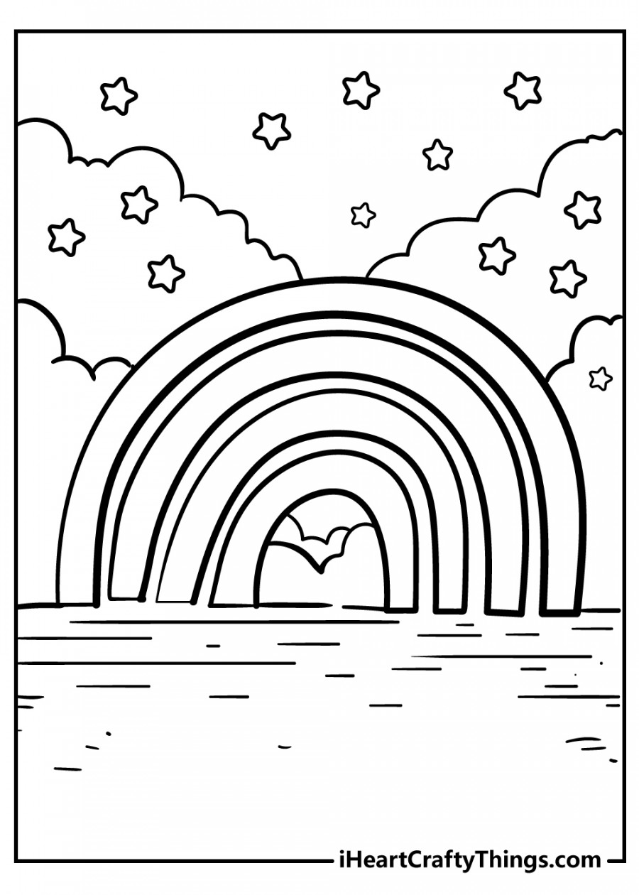 Rainbow Coloring Pages (% Free Printables)