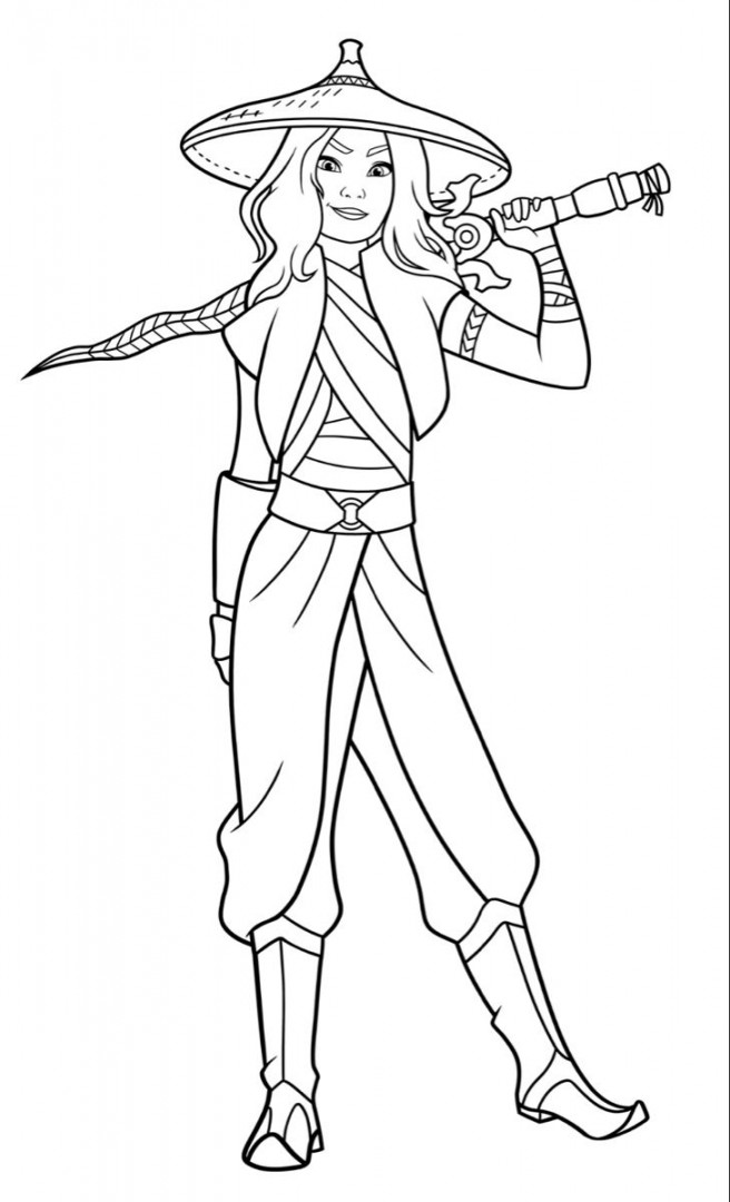 Raya and the Last Dragon Coloring Page  Dragon coloring page