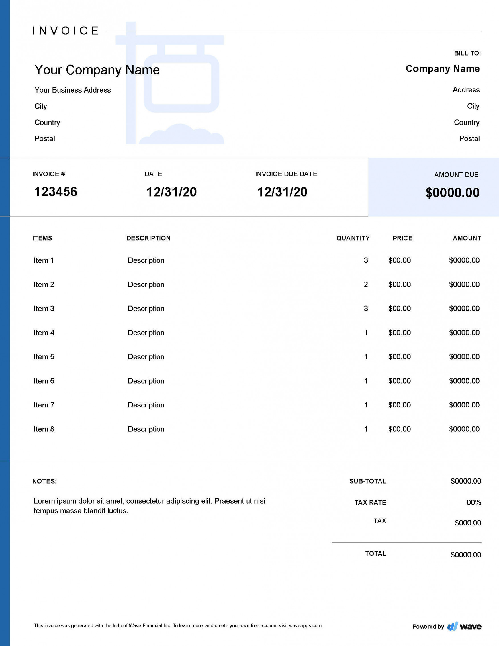 Real Estate Invoice Template - Free Download