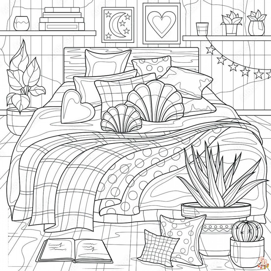 Relax and Unwind with Bedroom Coloring Pages - Free Printable