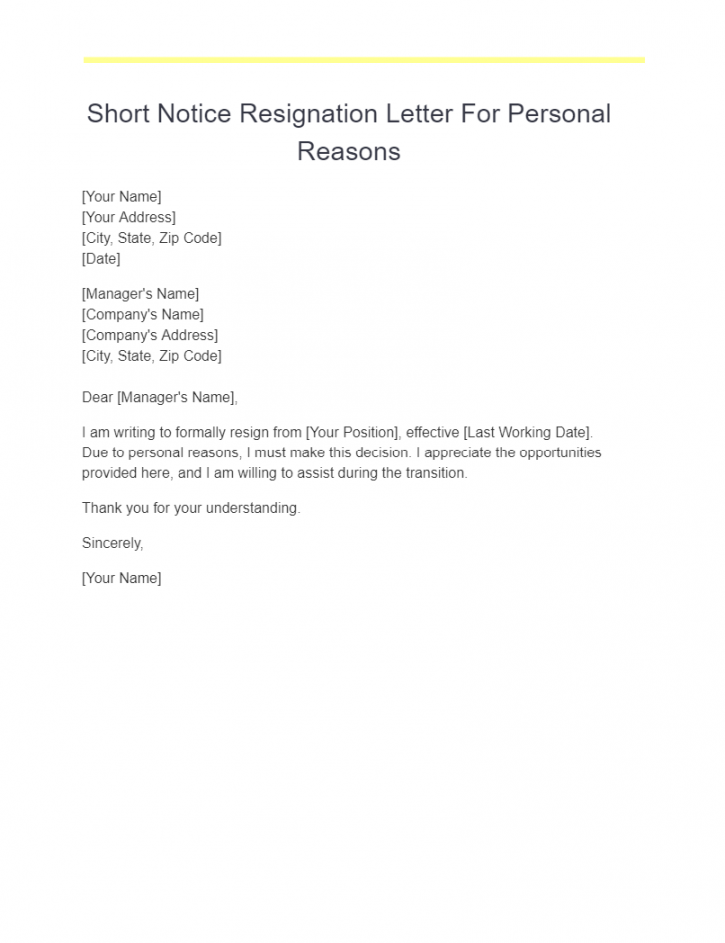 + Resignation Letter For Personal Reasons Examples, How to Write