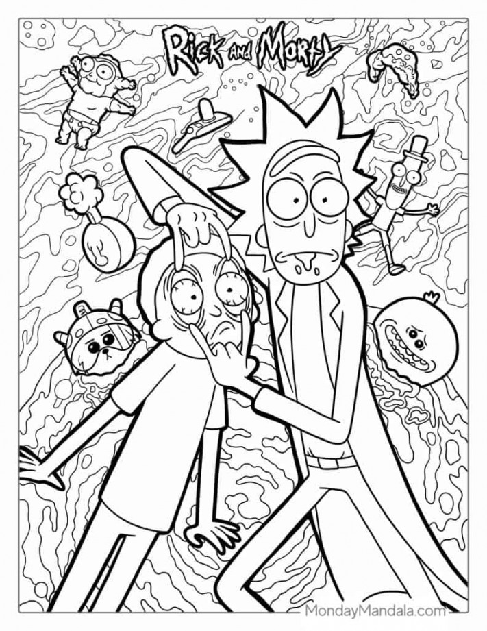 Rick and Morty Coloring Pages (Free PDF Printables)