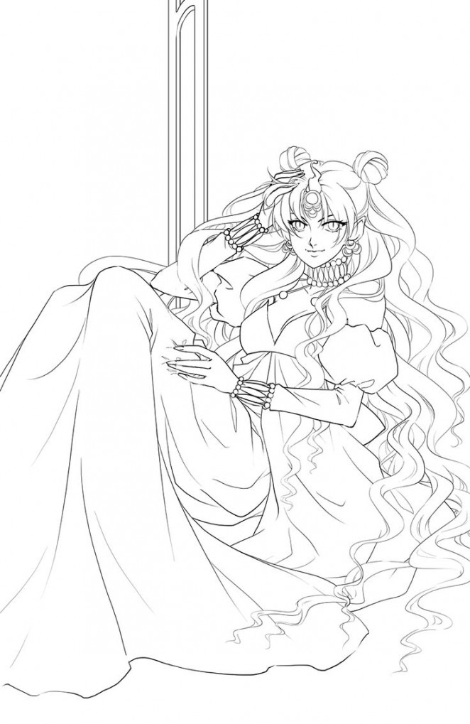 Sailor Moon / Queen Nehelenia  Sailor moon coloring pages, Sailor