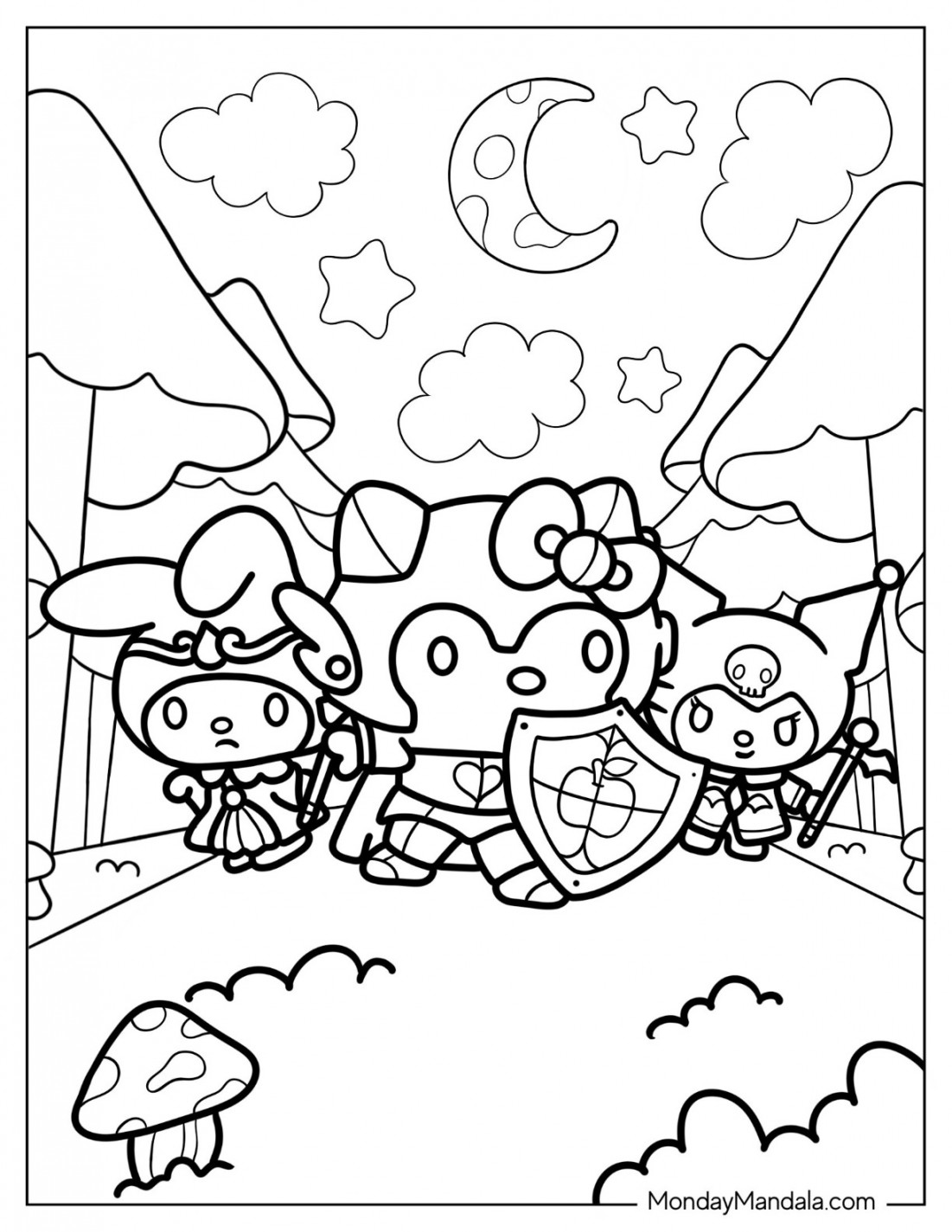 Sanrio Coloring Pages (Free PDF Printables)