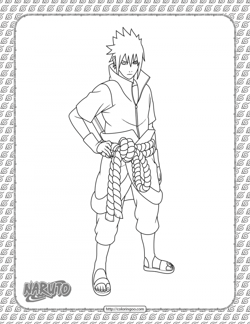 Sasuke Uchiha Coloring Page  Sasuke, Uchiha, Sasuke uchiha