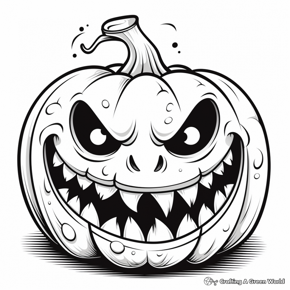 Scary Halloween Coloring Pages - Free & Printable!