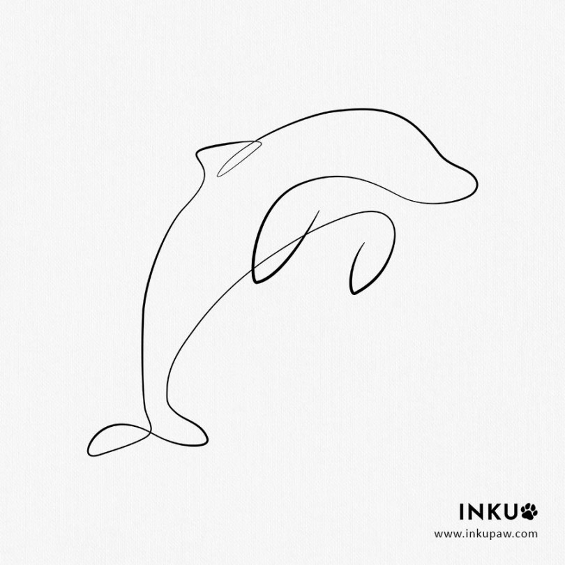 Simple Dolphin Tattoo Design