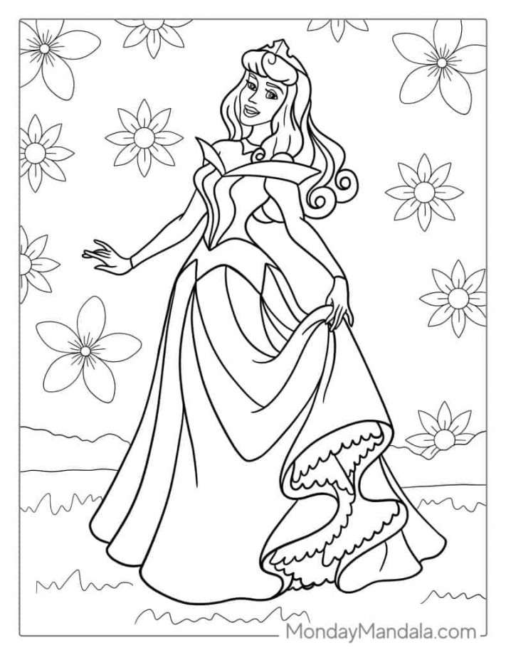 Sleeping Beauty Coloring Pages (Free PDF Printables)