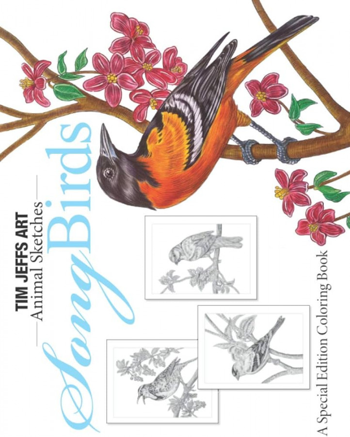 Song Birds: A Special Edition Coloring Book (Animal Sketches)