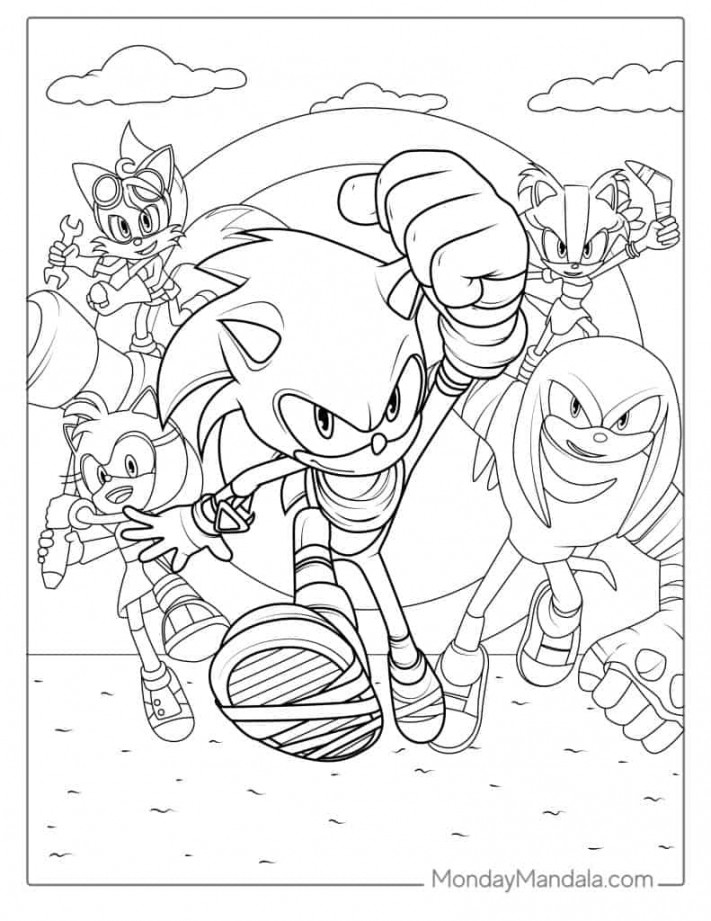 Sonic Coloring Pages (Free PDF Printables)