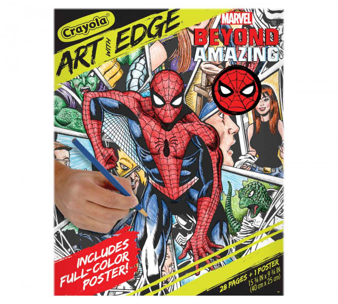 Spiderman Art With Edge, Adult Coloring Book  Crayola