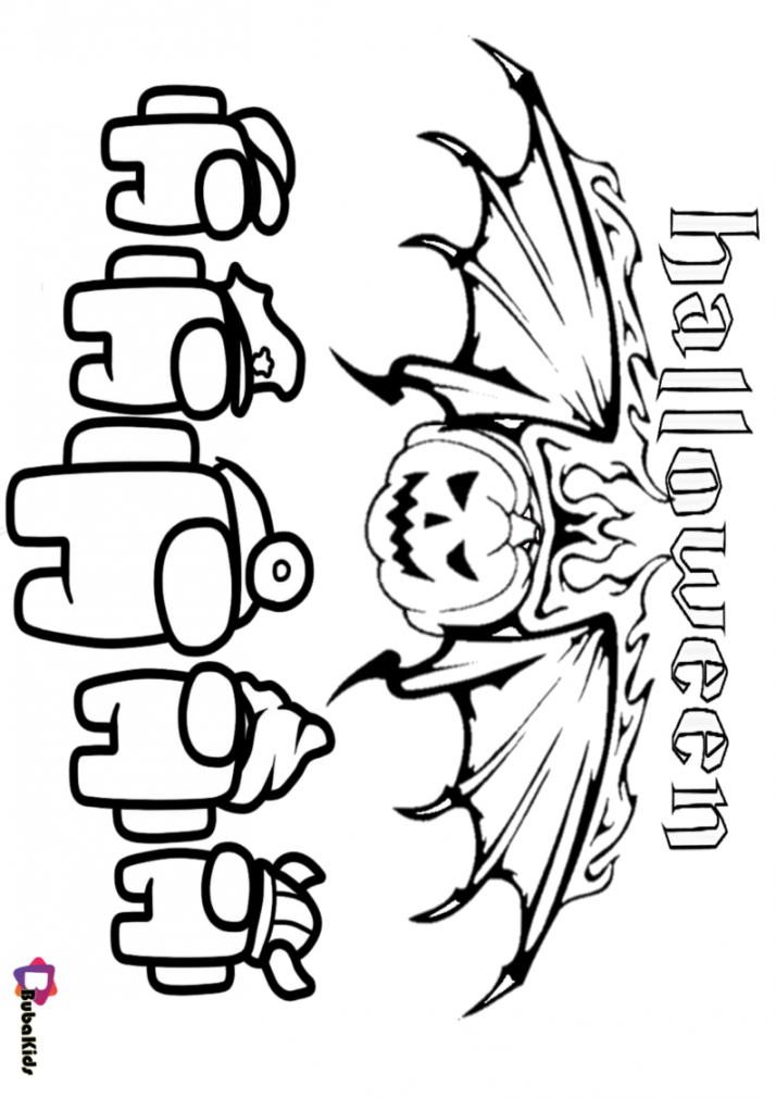 Spooky Among Us Halloween Coloring Pages