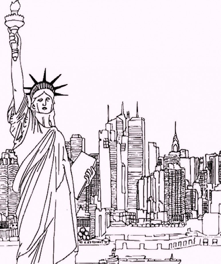 statue-of-liberty-as-landmarks-in-newyork-coloring-pages