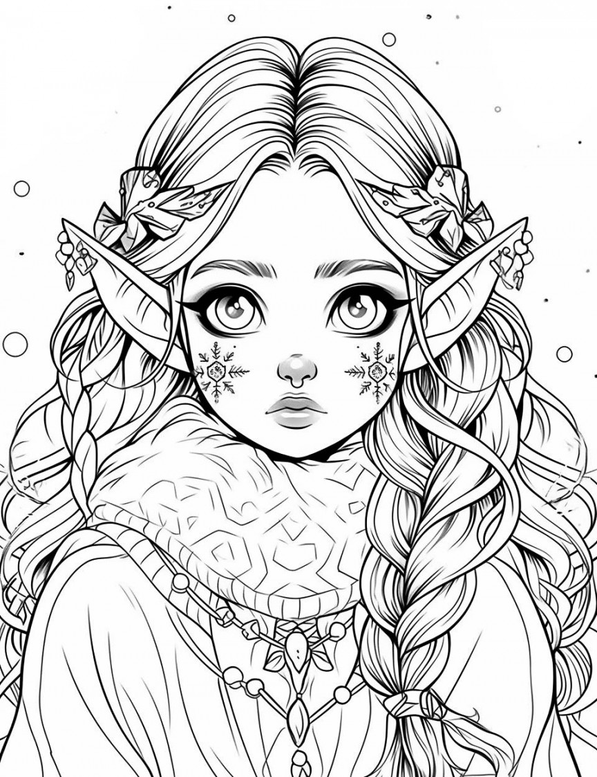 Stunning Elf Coloring Pages For Kids and Adults - Our Mindful Life