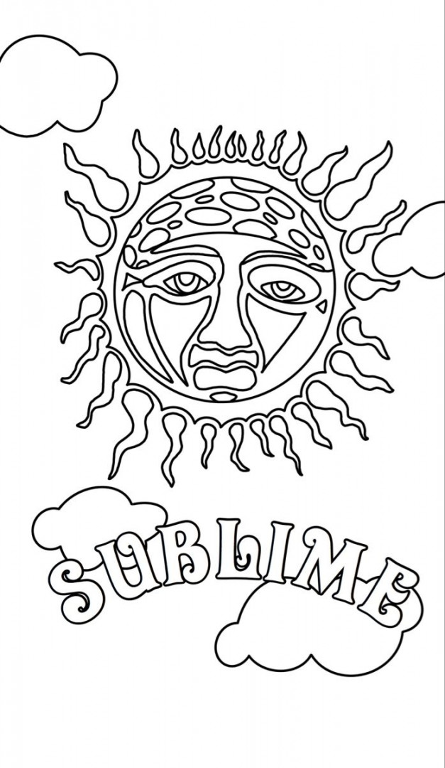 sublime #badfish #floral #coloringpage #coloringbook #color