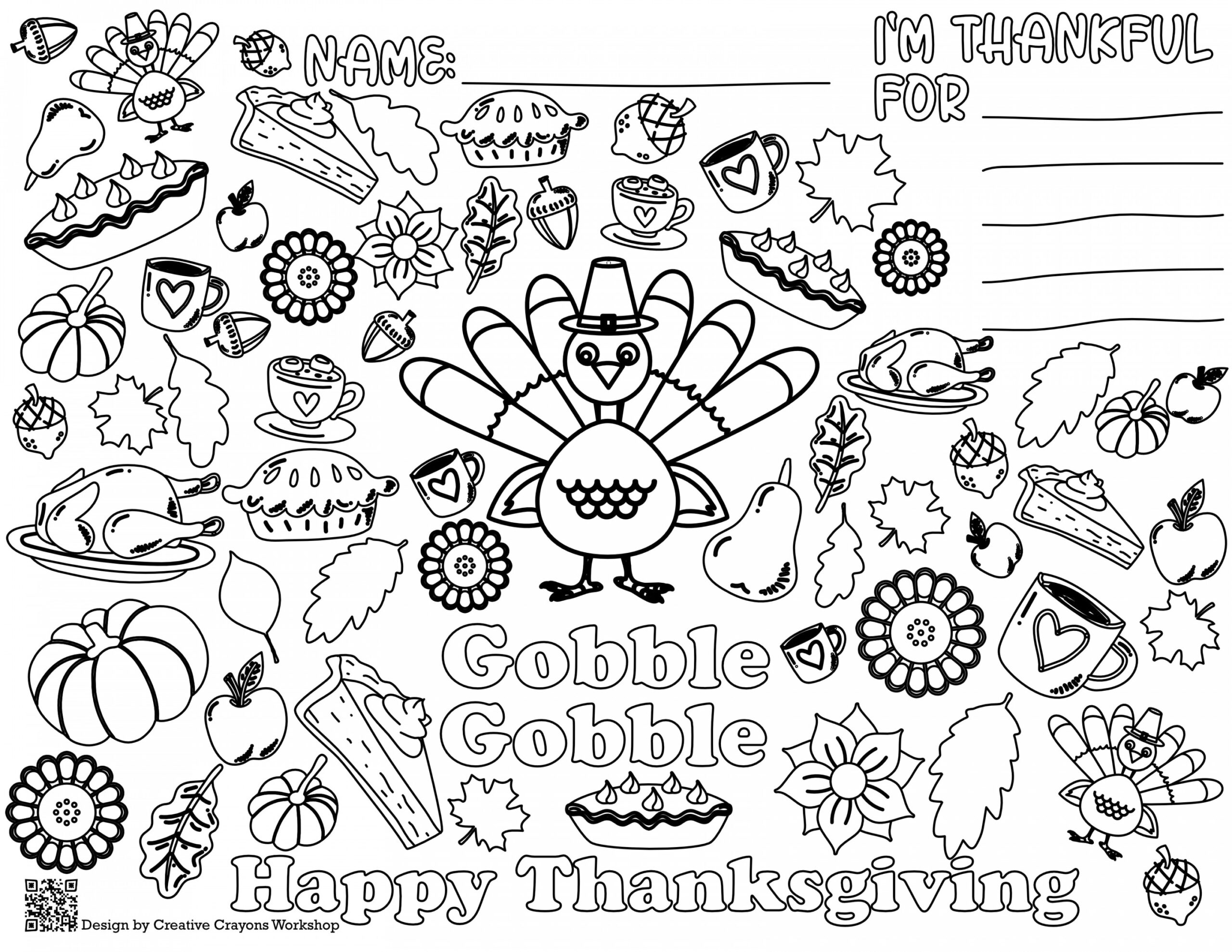 Thanksgiving Coloring Page – Creative Crayons Workshop