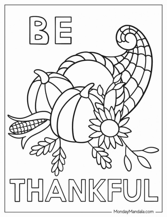 Thanksgiving Coloring Pages (Free PDF Printables)