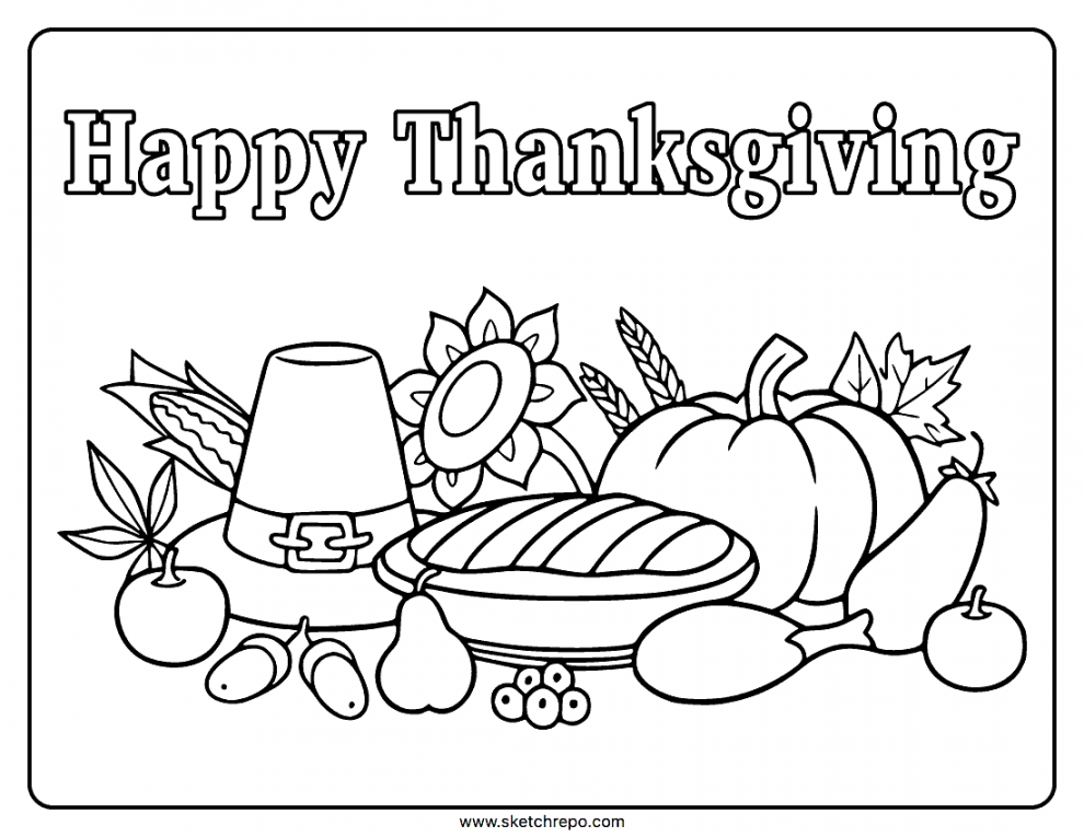 Thanksgiving Coloring Pages – Sketch Repo