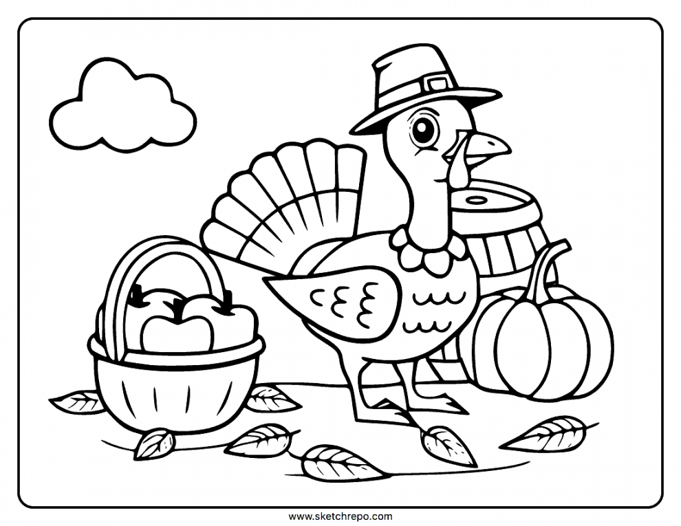 Thanksgiving Coloring Sheet - Sketch Repo