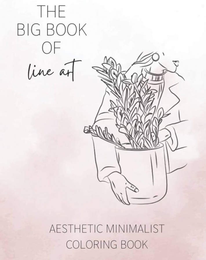 The Big Book Of Line Art. Aesthetic Minimalist Coloring Book:  Aesthetic,  Minimalist, Boho Designs To Color For Teens and Adults