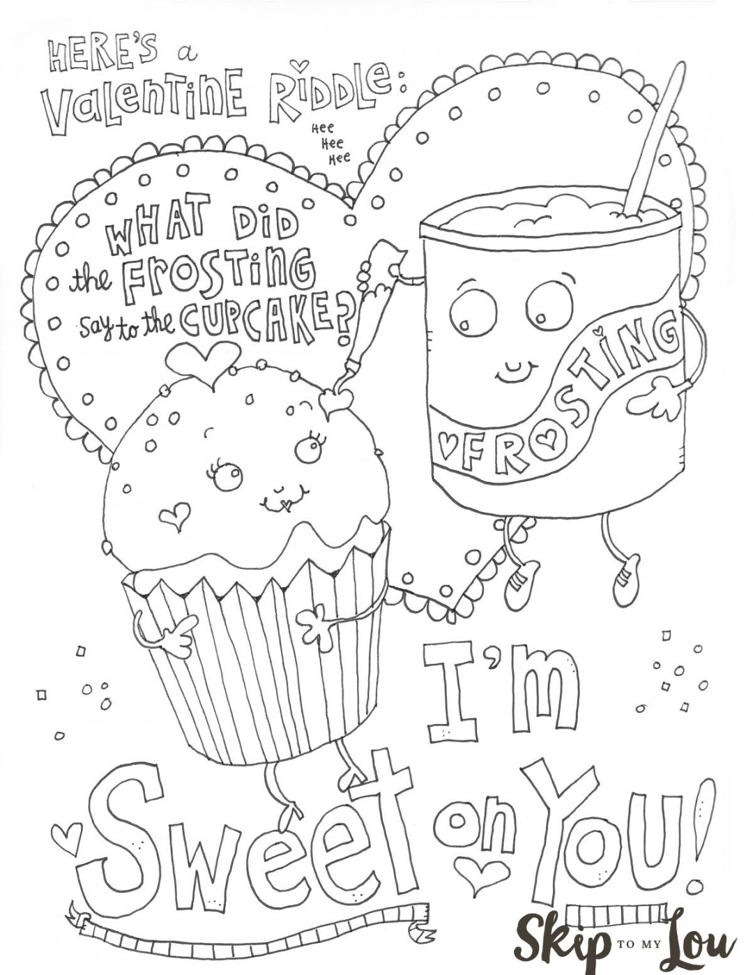 The Cutest Valentines Coloring Pages  Skip To My Lou