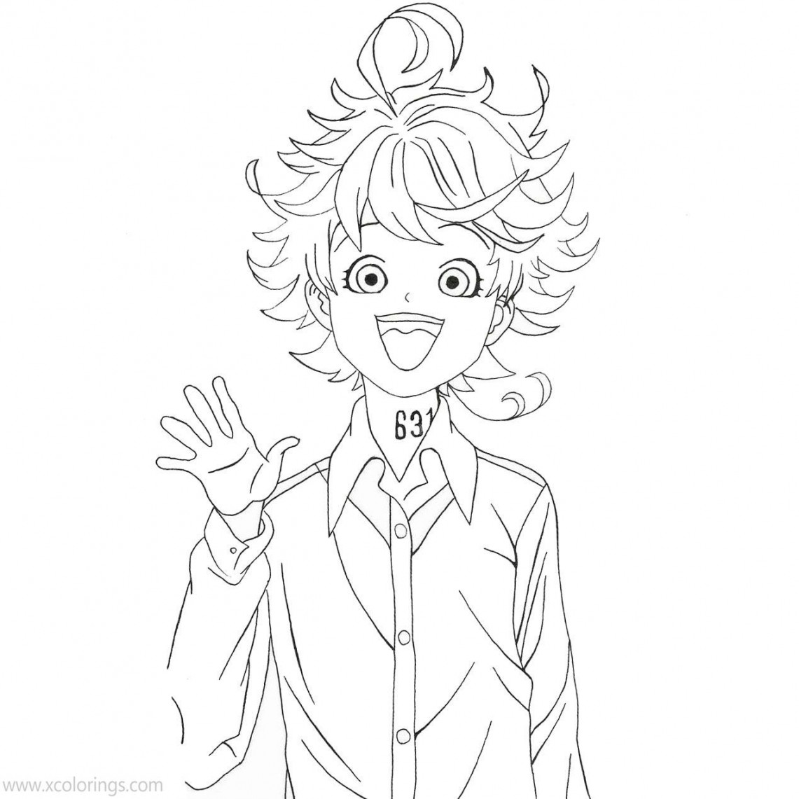 The Promised Neverland Coloring Pages Emma Outline