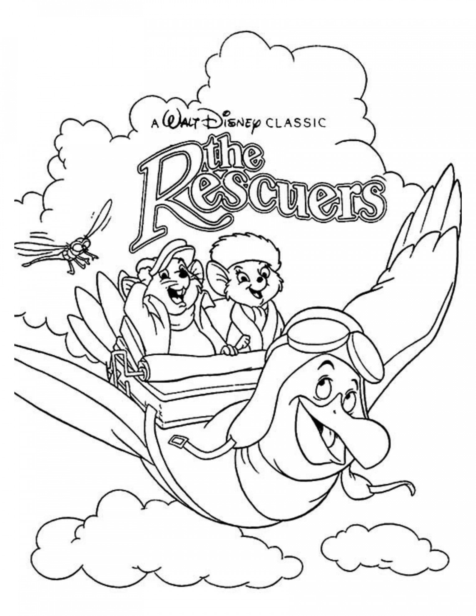 The Rescuers  Disney coloring pages, Cartoon coloring pages