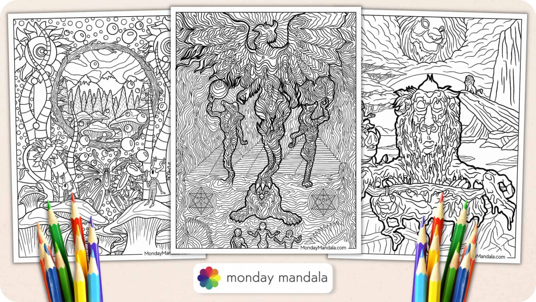 Trippy Coloring Pages (Free PDF Printables)