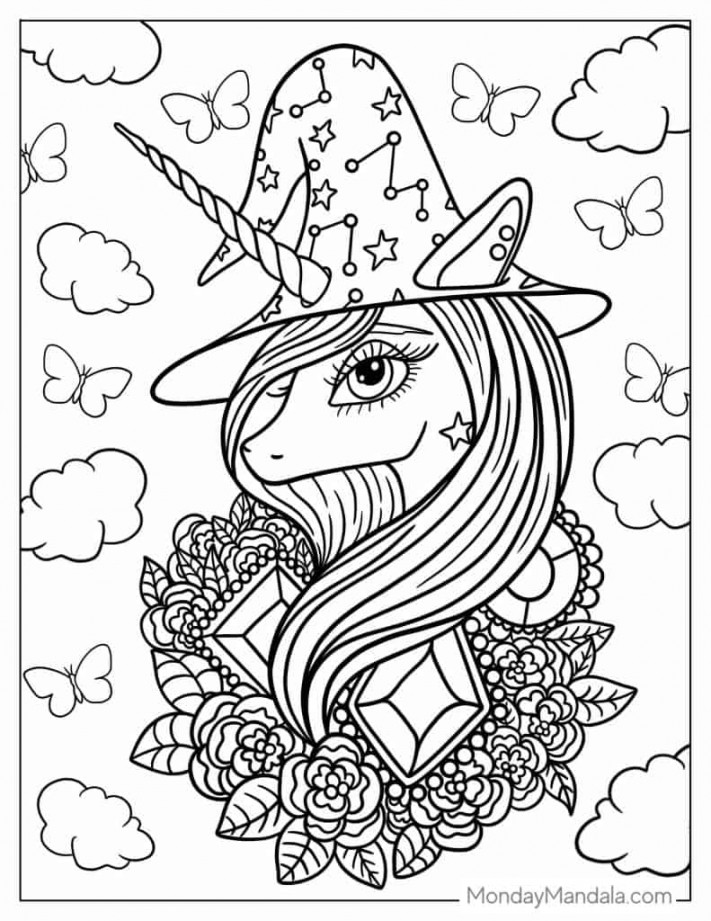 Unicorn Coloring Pages (Free PDF Printables)