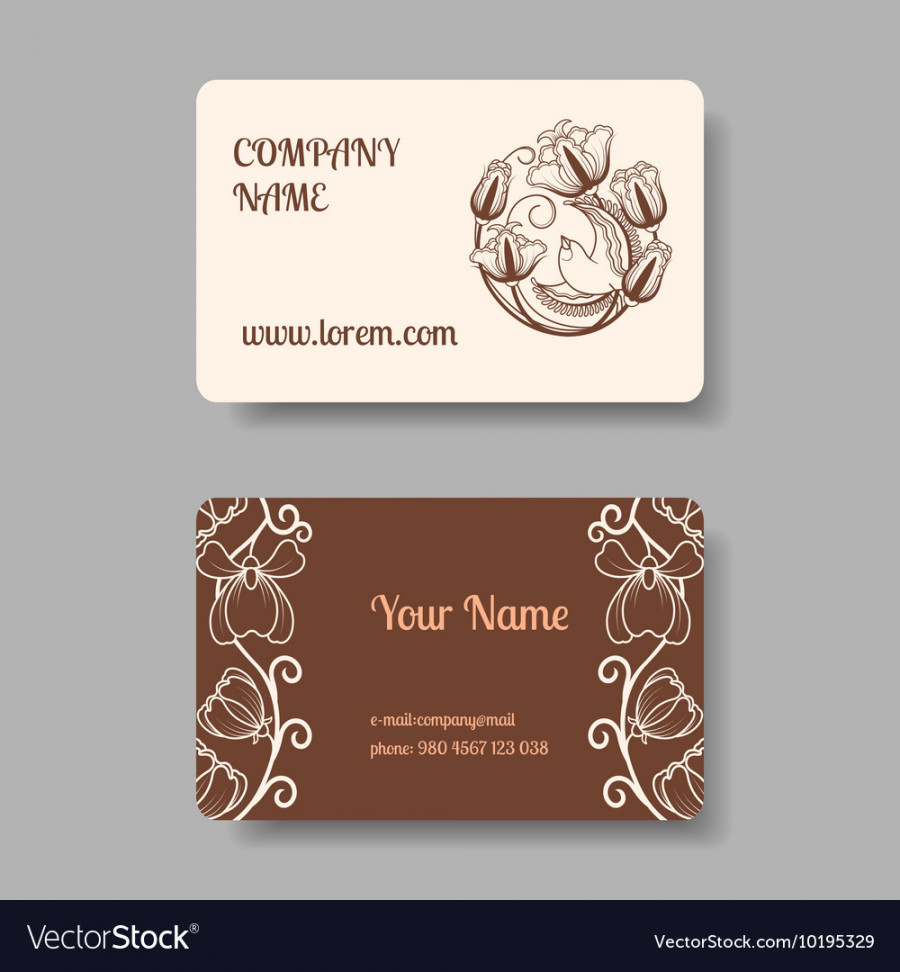 Vintage business card collection Royalty Free Vector Image