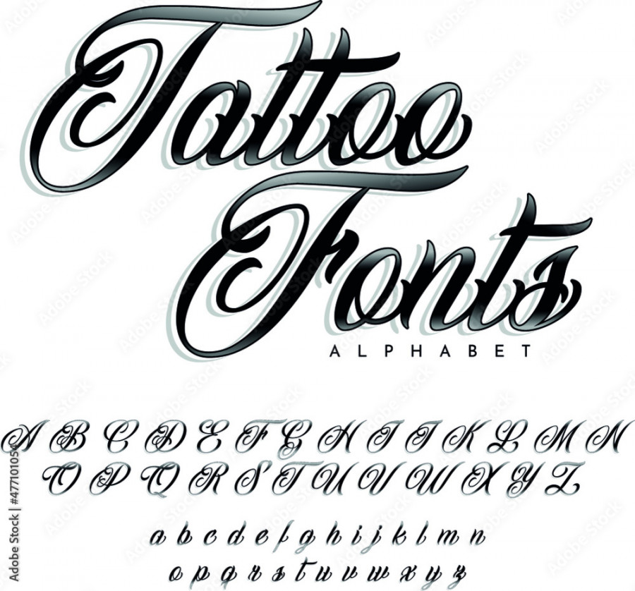 Vintage tattoo font