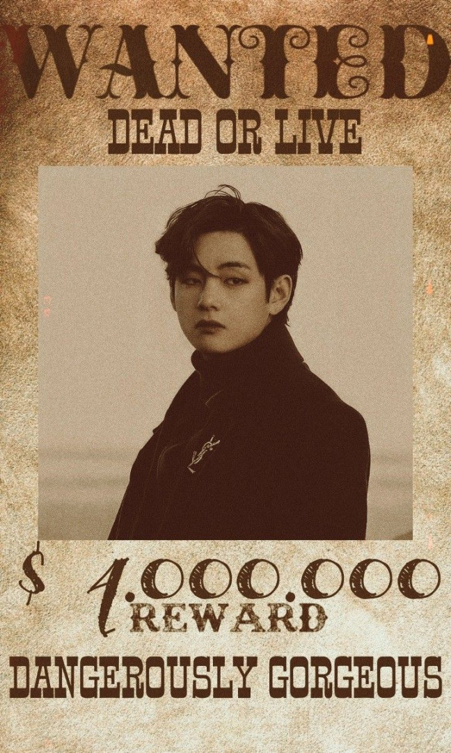 Wanted Taehyung Edit  Impresión de póster, Póster de tipografía