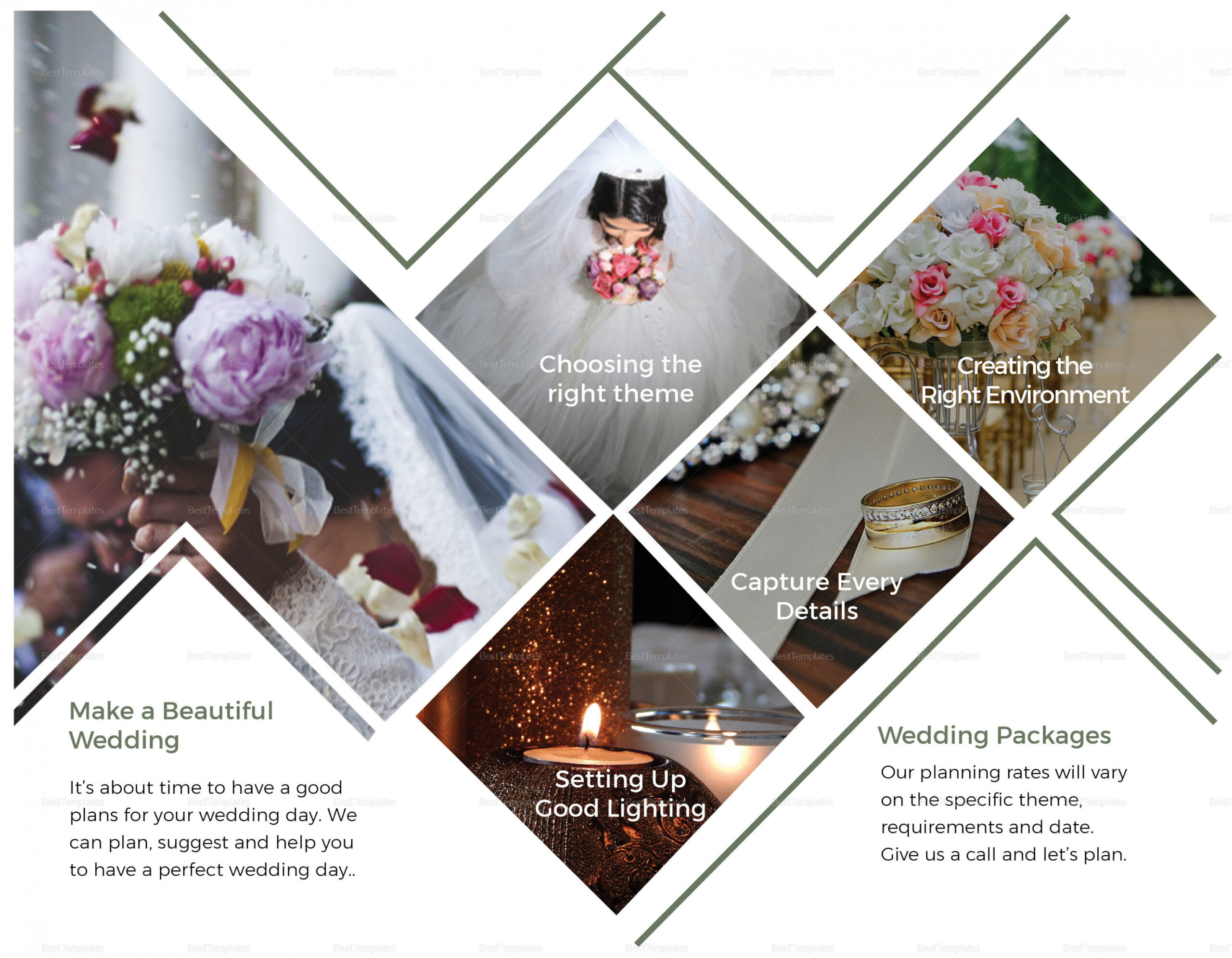 Wedding Planner Brochure Design Template in PSD, Word, Publisher