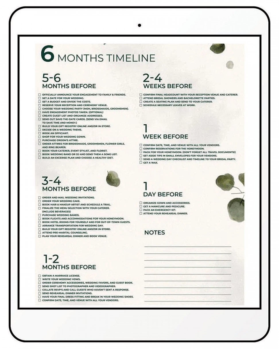 Wedding Planning Printables: Free Templates To Keep You Organized