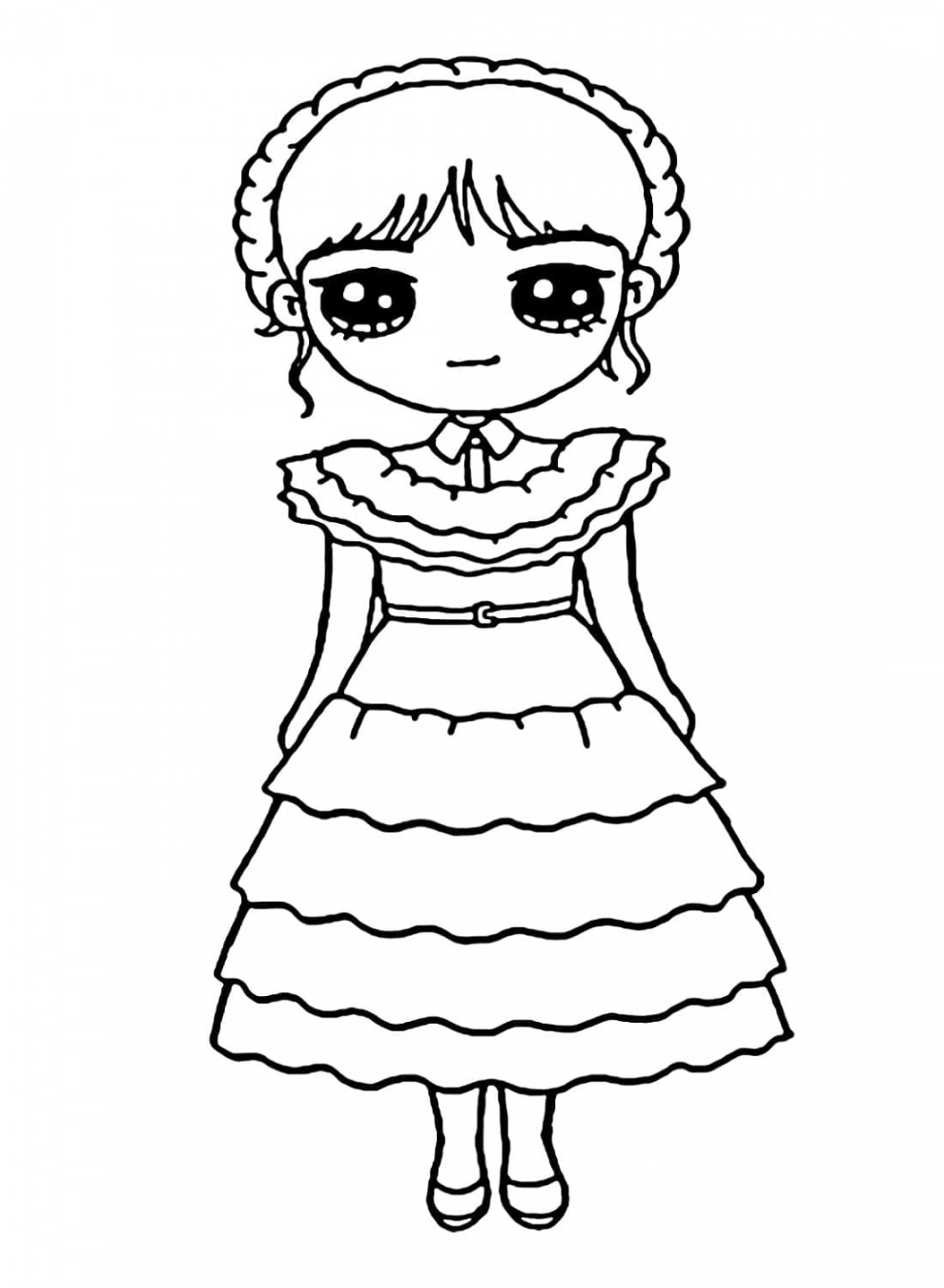 Wednesday Addams coloring pages - ColoringLib