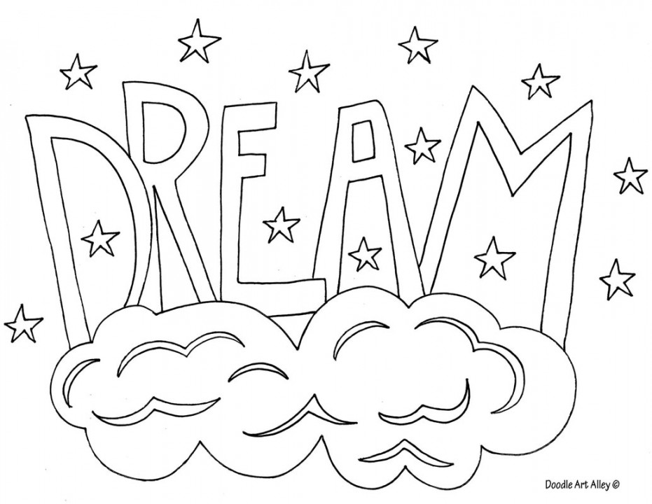 Word Coloring pages - DOODLE ART ALLEY