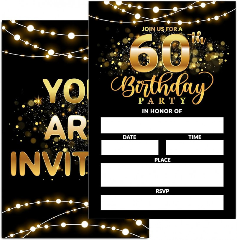 XUOUPIUE th Birthday Invitations for Man and Woman, th