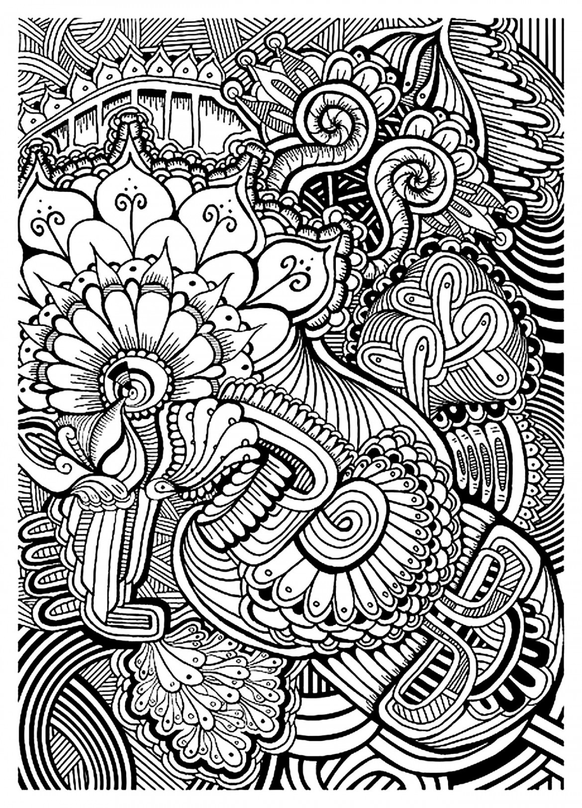 Zen anti stress relax to print - Anti stress Adult Coloring Pages