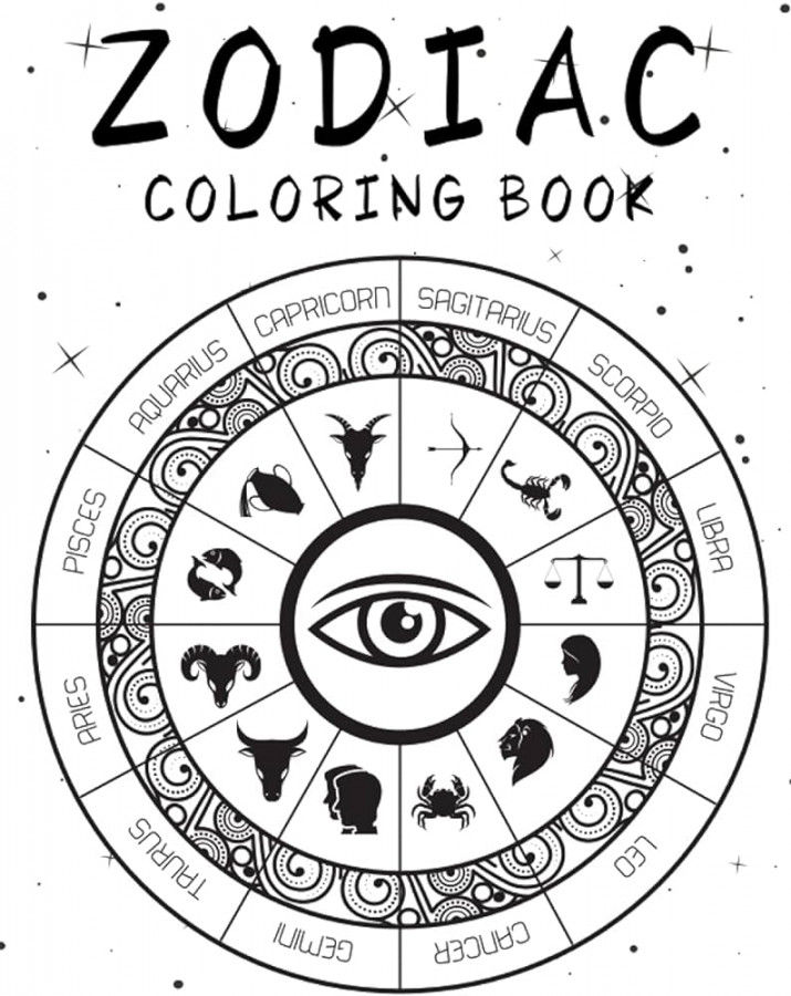 Zodiac Coloring Book: Magic Astrological Signs Modern Witch Horoscope