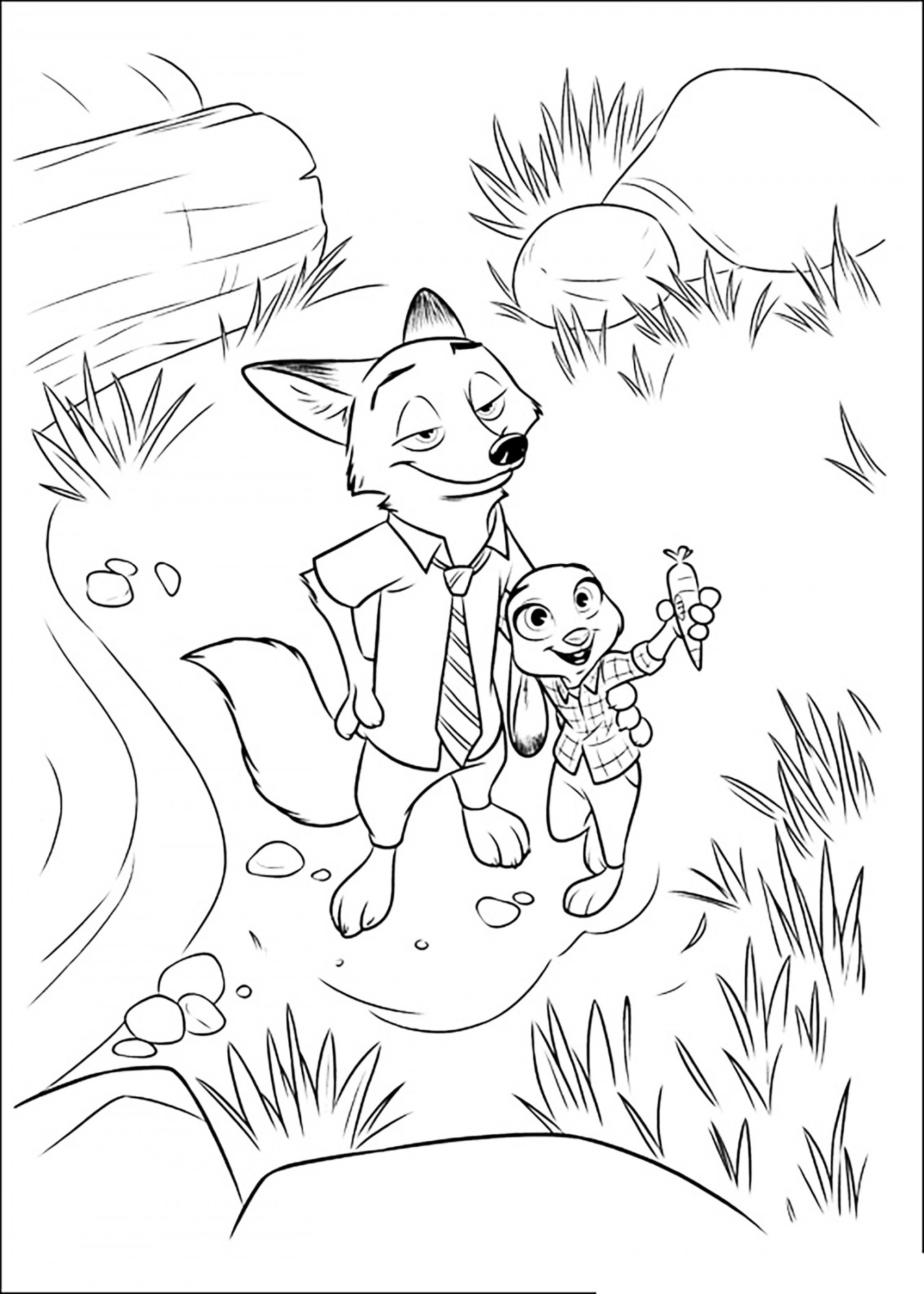 Zootopia to color for kids - Zootopia Kids Coloring Pages