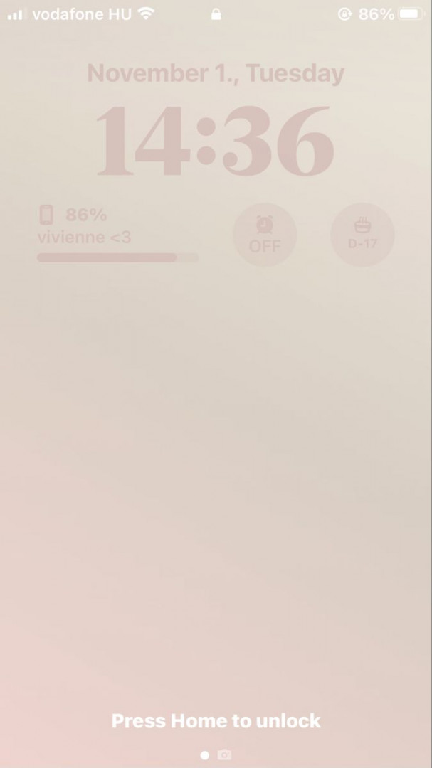 aesthetic pink blush beige sand coquette gradient lockscreen