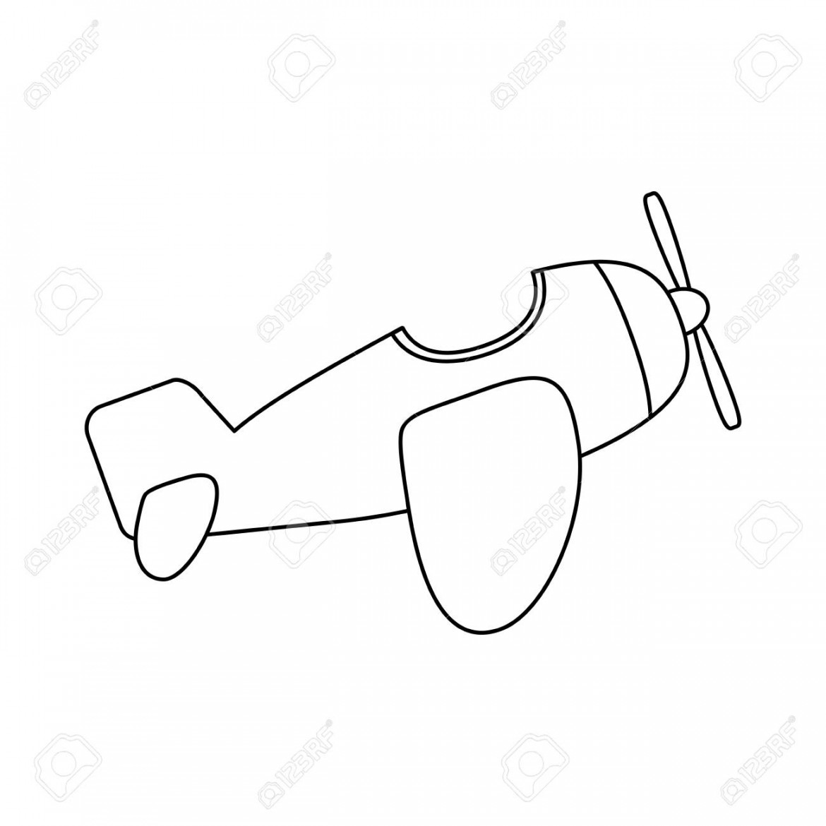 Airplane Baby Toy Vector Illustration Graphic Design Royalty Free