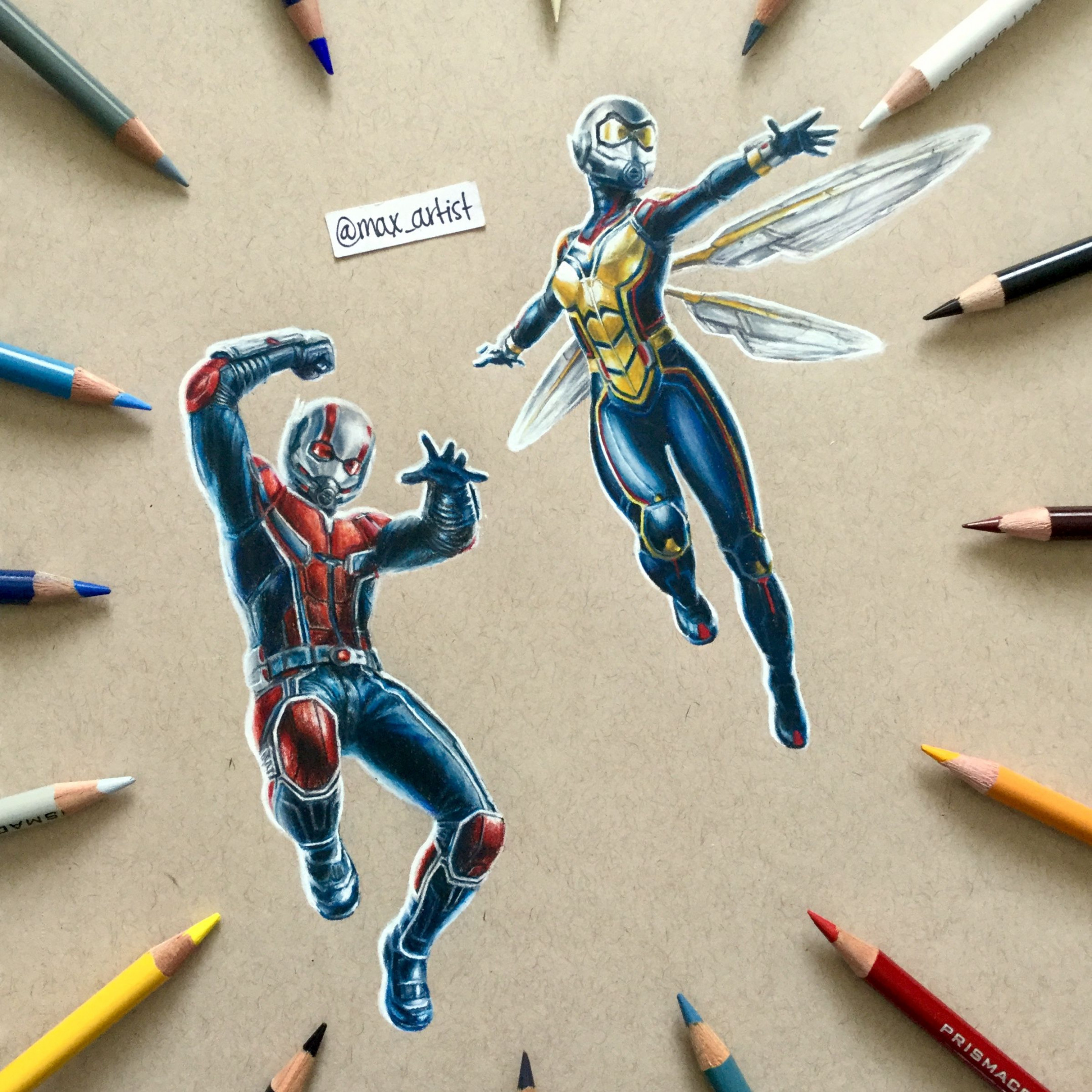 Ant-man and the Wasp pencil drawing by Max Artist